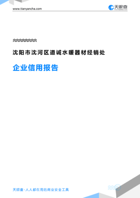沈阳市沈河区道诚水暖器材经销处(企业信用报告)- 天眼查